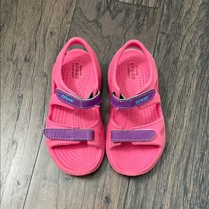 CROCS Pink and Purple Sandals Lightweight Comfort